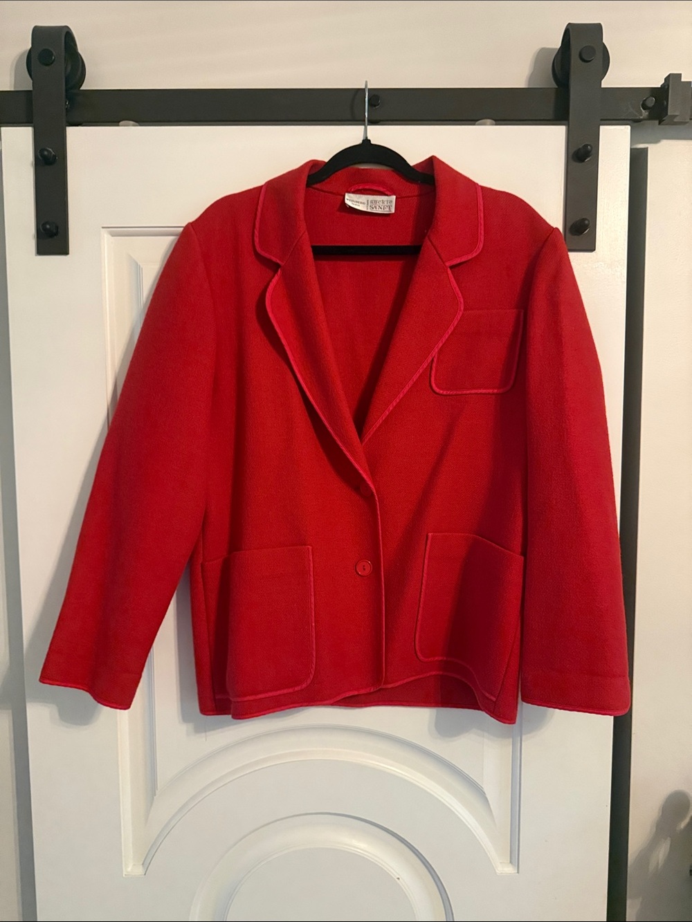 Vintage Wool Red Blazer Jacket